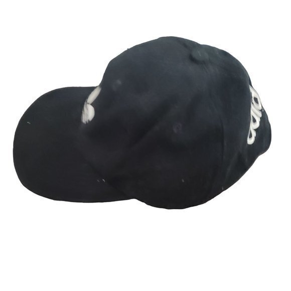 VTG Adidas Trefoil Snapback Hat Adjustable Black Blockhead Logo - Picture 6 of 7